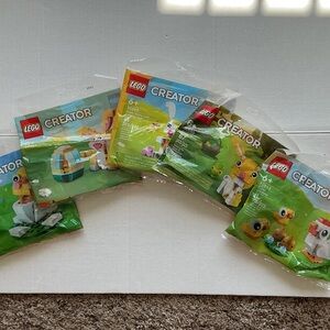 5 Lego Creator Easter Bags 30579,30583,30668,30643, 30550